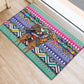 South Africa Christmas Santa Giraffe Rubber Doormat Ndebele Geometric Patterns