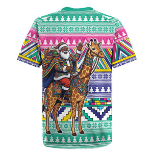 South Africa Christmas Santa Giraffe Rugby Jersey Ndebele Geometric Patterns