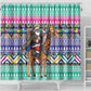 South Africa Christmas Santa Giraffe Shower Curtain Ndebele Geometric Patterns