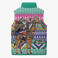 South Africa Christmas Santa Giraffe Sleeveless Puffer Jacket Ndebele Geometric Patterns