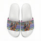 South Africa Christmas Santa Giraffe Slide Sandals Ndebele Geometric Patterns
