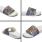 South Africa Christmas Santa Giraffe Slide Sandals Ndebele Geometric Patterns