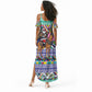 South Africa Christmas Santa Giraffe Summer Maxi Dress Ndebele Geometric Patterns