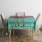 South Africa Christmas Santa Giraffe Tablecloth Ndebele Geometric Patterns