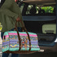 South Africa Christmas Santa Giraffe Travel Bag Ndebele Geometric Patterns