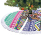 South Africa Christmas Santa Giraffe Tree Skirt Ndebele Geometric Patterns