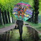 South Africa Christmas Santa Giraffe Umbrella Ndebele Geometric Patterns