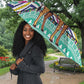 South Africa Christmas Santa Giraffe Umbrella Ndebele Geometric Patterns