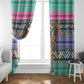South Africa Christmas Santa Giraffe Window Curtain Ndebele Geometric Patterns