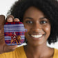 Kenya Christmas Santa Lion AirPods Case Maasai Shuka Inspired Red Check
