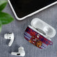 Kenya Christmas Santa Lion AirPods Case Maasai Shuka Inspired Red Check