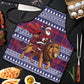 Kenya Christmas Santa Lion Apron Maasai Shuka Inspired Red Check