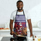 Kenya Christmas Santa Lion Apron Maasai Shuka Inspired Red Check