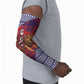 Kenya Christmas Santa Lion Arm Sleeves Maasai Shuka Inspired Red Check