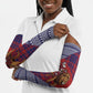 Kenya Christmas Santa Lion Arm Sleeves Maasai Shuka Inspired Red Check