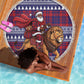 Kenya Christmas Santa Lion Beach Blanket Maasai Shuka Inspired Red Check