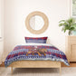 Kenya Christmas Santa Lion Bedding Set Maasai Shuka Inspired Red Check