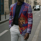 Kenya Christmas Santa Lion Blazer Maasai Shuka Inspired Red Check