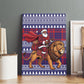 Kenya Christmas Santa Lion Canvas Wall Art Maasai Shuka Inspired Red Check