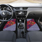 Kenya Christmas Santa Lion Car Mats Maasai Shuka Inspired Red Check