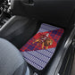 Kenya Christmas Santa Lion Car Mats Maasai Shuka Inspired Red Check