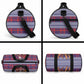 Kenya Christmas Santa Lion Duffle Bag Maasai Shuka Inspired Red Check