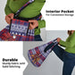 Kenya Christmas Santa Lion Grocery Bag Maasai Shuka Inspired Red Check