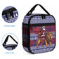 Kenya Christmas Santa Lion Lunch Bag Maasai Shuka Inspired Red Check
