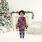 Kenya Christmas Santa Lion Christmas Pajama Set Maasai Shuka Inspired Red Check