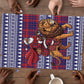 Kenya Christmas Santa Lion Puzzle Maasai Shuka Inspired Red Check