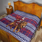 Kenya Christmas Santa Lion Quilt Maasai Shuka Inspired Red Check