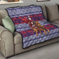 Kenya Christmas Santa Lion Quilt Maasai Shuka Inspired Red Check