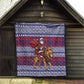 Kenya Christmas Santa Lion Quilt Maasai Shuka Inspired Red Check