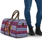 Kenya Christmas Santa Lion Travel Bag Maasai Shuka Inspired Red Check