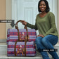Kenya Christmas Santa Lion Travel Bag Maasai Shuka Inspired Red Check
