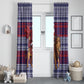 Kenya Christmas Santa Lion Window Curtain Maasai Shuka Inspired Red Check