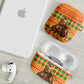 Senegal Christmas Santa Lion AirPods Case Thioub Traditional Woven Textile Motif