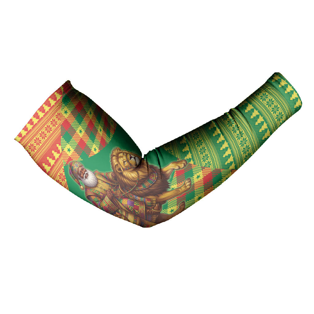 Senegal Christmas Santa Lion Arm Sleeves Thioub Traditional Woven Textile Motif