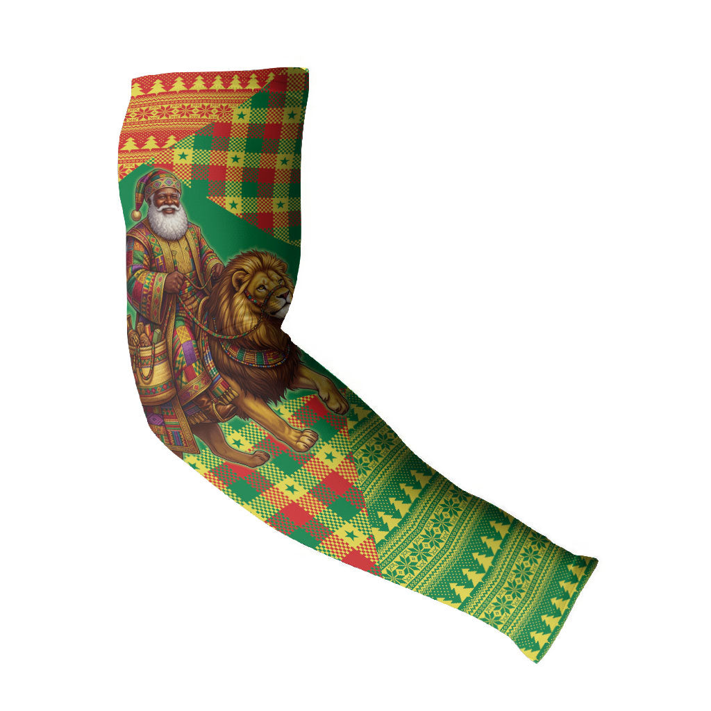 Senegal Christmas Santa Lion Arm Sleeves Thioub Traditional Woven Textile Motif