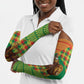 Senegal Christmas Santa Lion Arm Sleeves Thioub Traditional Woven Textile Motif