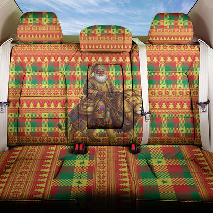 Senegal Christmas Santa Lion Back Car Seat Cover Thioub Traditional Woven Textile Motif