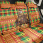 Senegal Christmas Santa Lion Back Car Seat Cover Thioub Traditional Woven Textile Motif