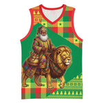 Senegal Christmas Santa Lion Basketball Jersey Thioub Traditional Woven Textile Motif