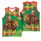 Senegal Christmas Santa Lion Basketball Jersey Thioub Traditional Woven Textile Motif