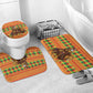 Senegal Christmas Santa Lion Bathroom Set Thioub Traditional Woven Textile Motif