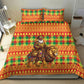 Senegal Christmas Santa Lion Bedding Set Thioub Traditional Woven Textile Motif