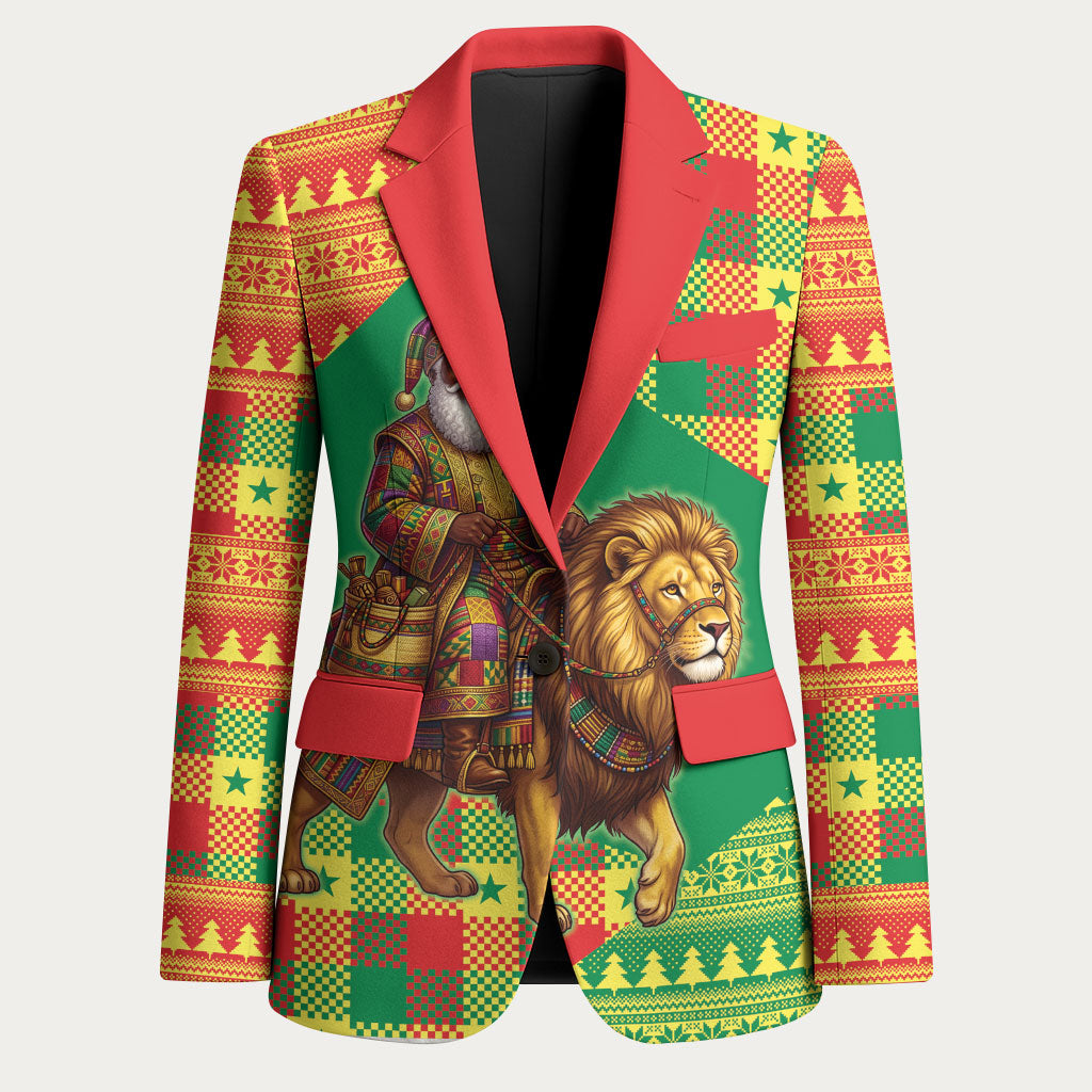 Senegal Christmas Santa Lion Blazer Thioub Traditional Woven Textile Motif