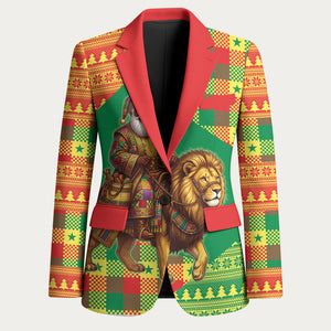 Senegal Christmas Santa Lion Blazer Thioub Traditional Woven Textile Motif
