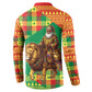 Senegal Christmas Santa Lion Button Sweatshirt Thioub Traditional Woven Textile Motif