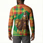 Senegal Christmas Santa Lion Button Sweatshirt Thioub Traditional Woven Textile Motif